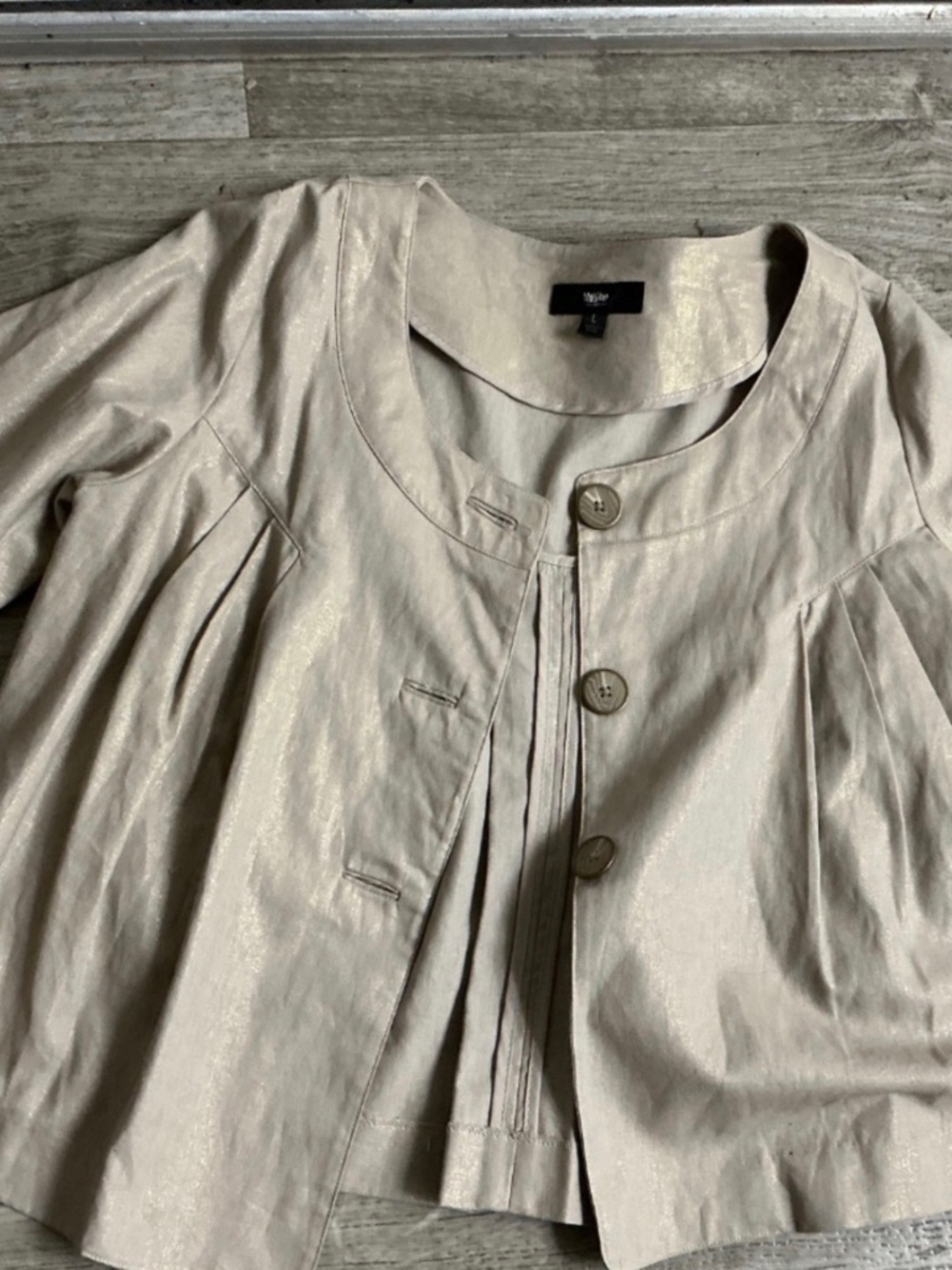Vintage Mossimo jacket y2k cropped y2k gold linen cotton